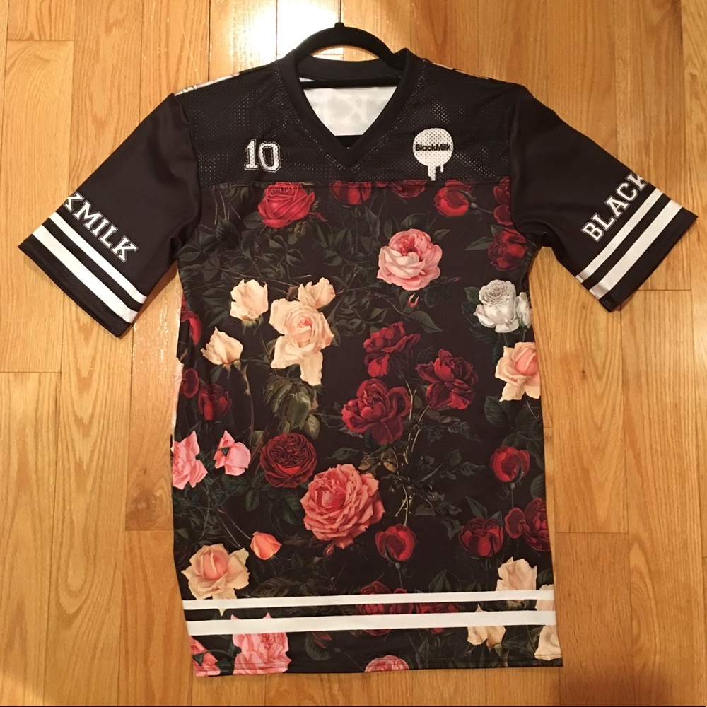 Blackmilk Dark Roses Floral Touchdown - NWT - XXS